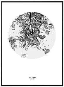 Velkoformátová mapa Helsinek - Plakát v rozměru 50x70 cm