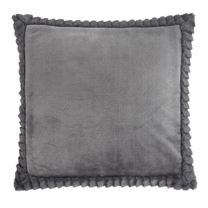 Velvet a Faux Fur Polštář 55x55 cm