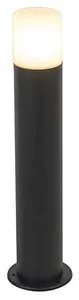 Venkovní černá LED lampa s bílým stínítkem 50 cm - Odense