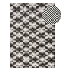 Venkovní černo-bílý koberec NORTHRUGS Karo 80x150 cm