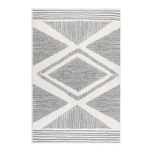 Venkovní koberec Gemini 160 × 230 cm, krémovo-šedý