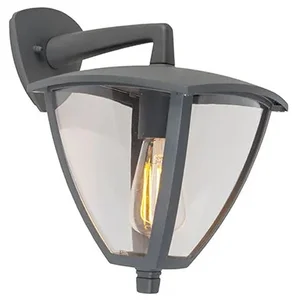 Venkovní nástěnná lucerna tmavě šedá IP44