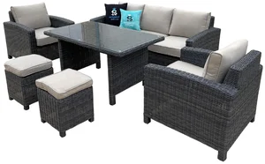 Venkovní posezení REBECCA s umělým ratánem