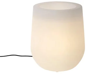 Venkovní stojací lampa Flowerpot bílá IP44