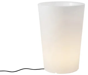 Venkovní stojací lampa s květináčem Verano, bílá, 60 cm