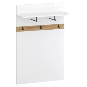 Věšáková stěna 80 bílá/dub evoke