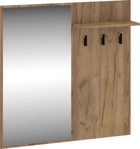 Věšákový panel PRUDHOE se zrcadlem, craft zlatý