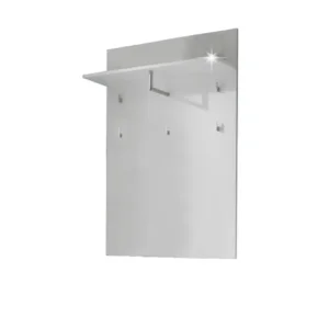 Věšákový panel SPACE, bílý, vysoký lesk