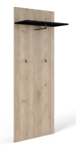 Věšákový panel ZEMURA – bílý dub/černá