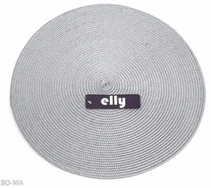 Vesna | Kulaté prostírání ELLY 35 cm světle šedé
