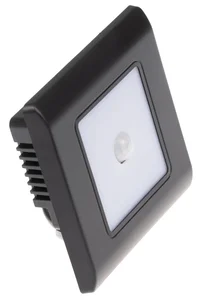 Vestavné LED osvětlení s pohybovým senzorem PIR-RAN-B v černém provedení