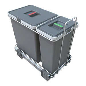 Vestavný odpadkový koš na třídění 18 a 8 l Ecofil