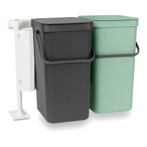 Vestavný odpadkový koš na tříděný odpad 2x12 l Mentolově šedý Brabantia