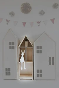 Vingo Dětský policový regál, přírodní, 120 cm