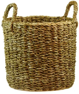 Vingo Kulatý úložný box z mořské trávy