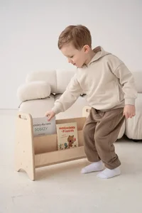 Vingo Montessori Přenosná Dřevěná Knihovna
