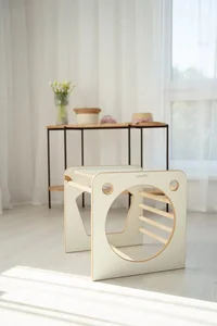 Vingo Multifunkční dětský stolek - kostka, bílý 50x50 cm