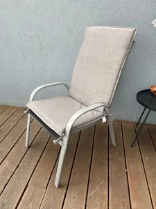 Vingo Polstr na zahradní křeslo 50x110 cm šedý