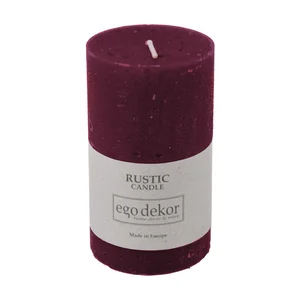 Vínově červená svíčka Rustic by Ego Dekor – 38 h