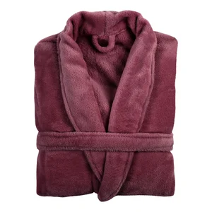 Vínový mikroplyšový župan L/XL Cosy