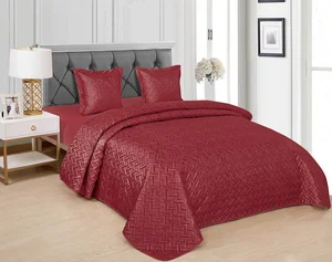 Vínový přehoz na postel WICKER 170x210 cm