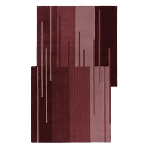 Vínový ručně tkaný vlnený koberec 200x290 cm Split Ombre