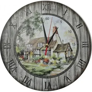 Vintage Dřevěné Nástěnné Hodiny 30 cm
