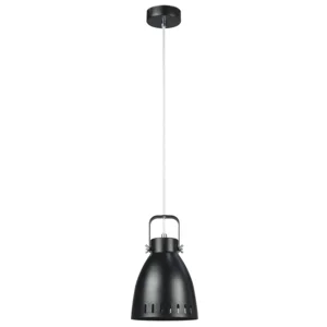 Visící černá kovová lampa AIDEN