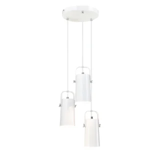 Visící lampa DEVAN, bílá, kov