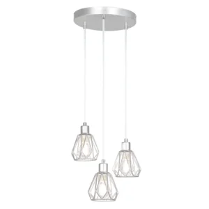 Visící lampa OKIRA Typ 1 – stříbrná kovová