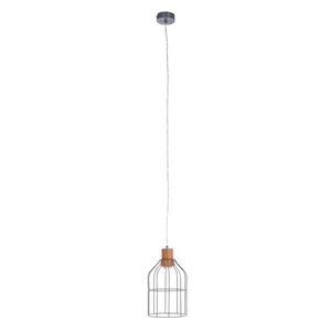 Visící lampa šedá, kov ASTOK