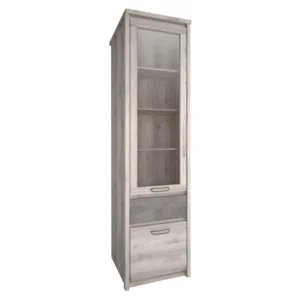 Vitrína 1D1W1S kaštan Nairobi/onyx – JESI NEW