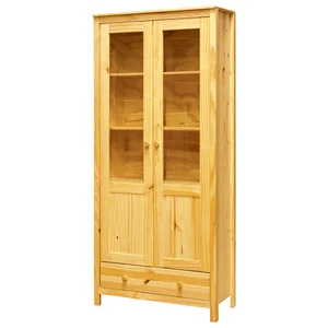 Vitrína DWAYNE 2D1S z borovice masiv