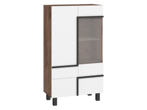 Vitrína DZENGAL 1D1S craft tobaco/bílá