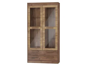 Vitrína GATTON 2D2S – craft tobaco / craft zlatý