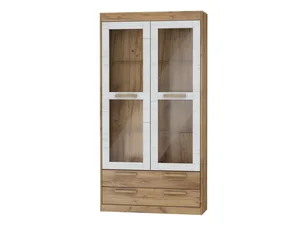 Vitrína GATTON 2D2S craft zlatá/bílá