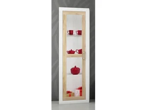 Vitrína GOUDINI Craft bílá / zlatá – 5 let záruka