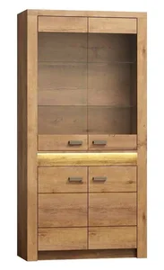 Vitrína INDIANAPOLIS I-3, jasan světlý