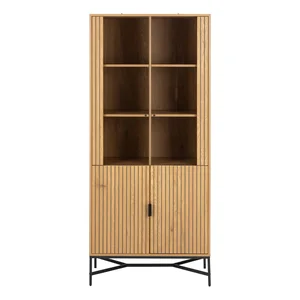 Vitrína Jaipur dub přírodní 80x180x40 cm