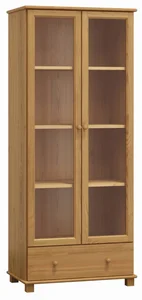 Vitrína SAPITWA 3 – masiv borovice, moření olše