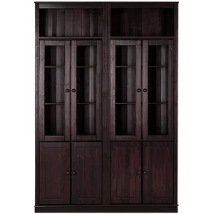 Vitrína z borového dřeva 148×223 cm, hnědá – Anita – Støraa