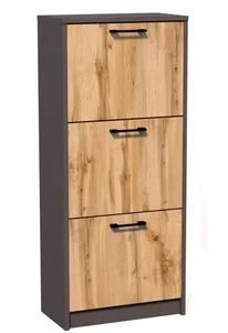 VIVA 3K výklopný botník – grafit/dub Wotan