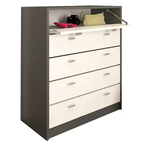 VIVAT NEW TYP 4 – Pětiřadý botník grafit/bílá