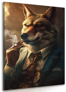 Vlk jako zvířecí gangster - umělecký obraz