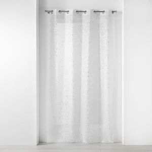 Voálová záclona Floressia 140x240 cm bílo-stříbrná