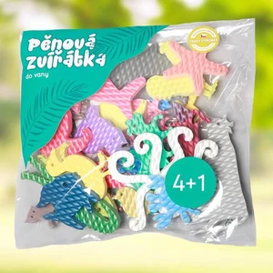 Vojen Pěnová zvířátka do vany 4+1, mix barev