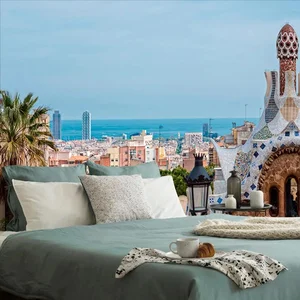 Výhled na Barcelonský park Güell - fototapeta pro váš domov