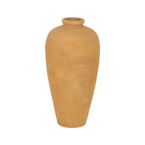 Vysoká keramická váza hořčicová 60 cm