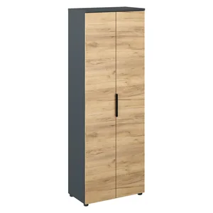Vysoká skříň KLAUDIUS Typ 2 grafit/dub artisan