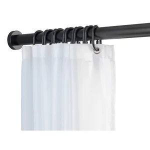 Wenko Luz černá teleskopická tyč do koupelny 70–115 cm
